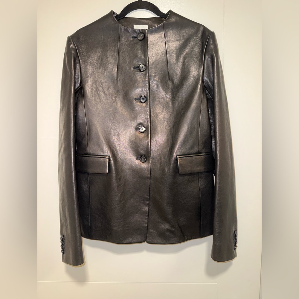 Khaite Jameson Leather Jacket, 4, Black - Picture 3 of 17